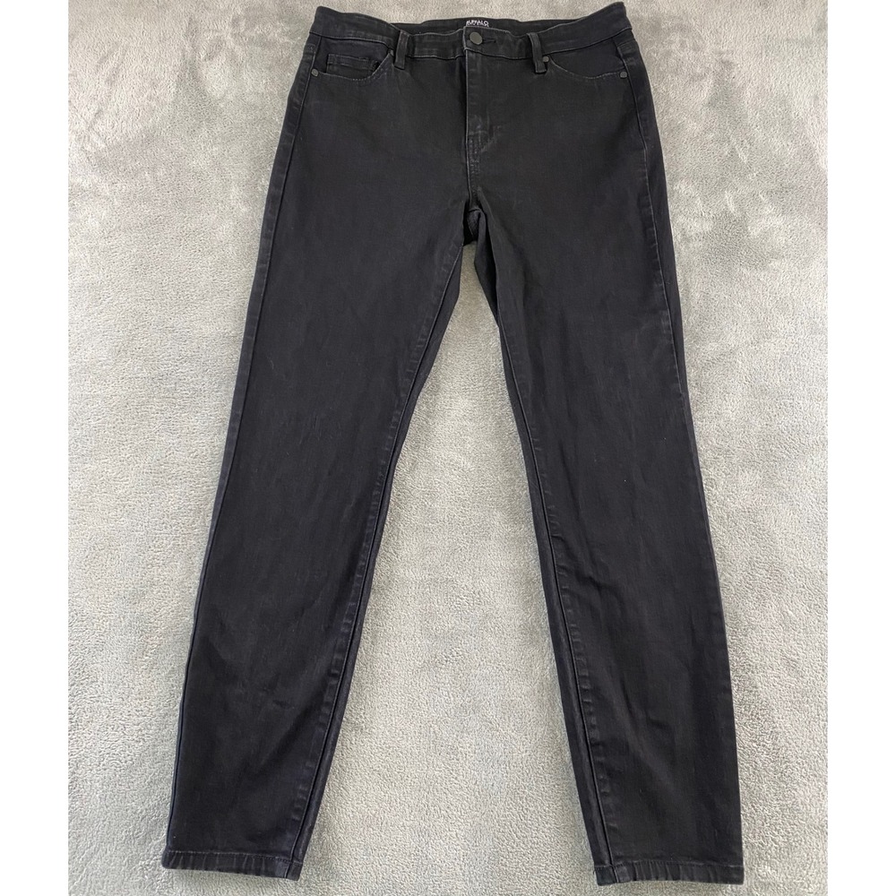 Buffalo David Bitton Mollie High Rise Skinny Black Jeans 10/30 Stretch Repreve